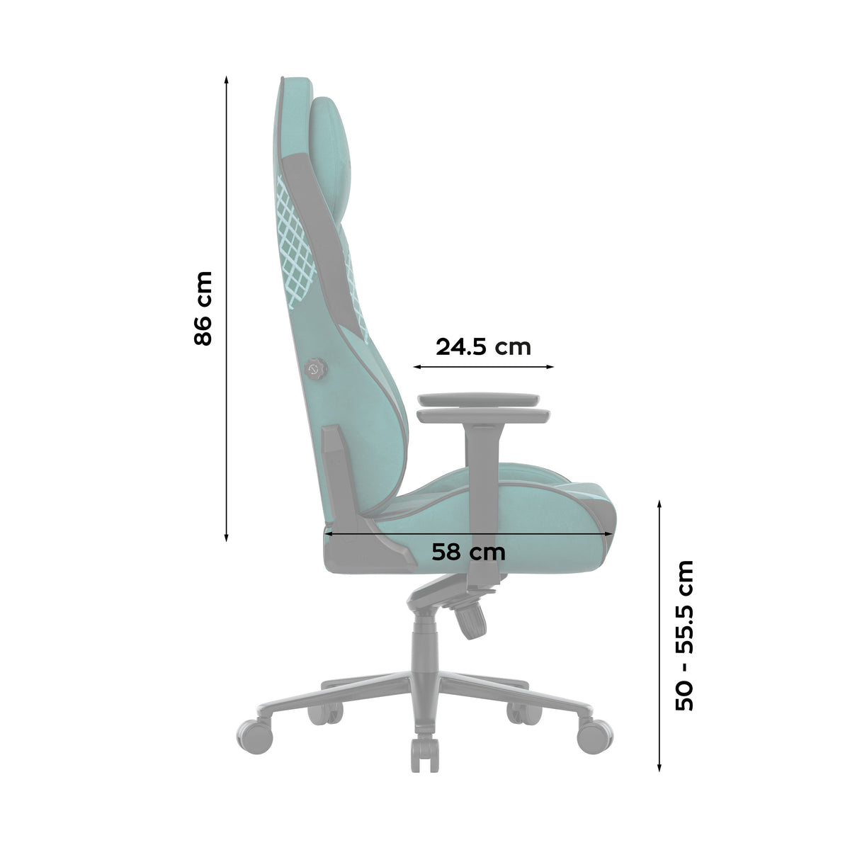 Huzaro Force 8.3 Green suede gaming chair
