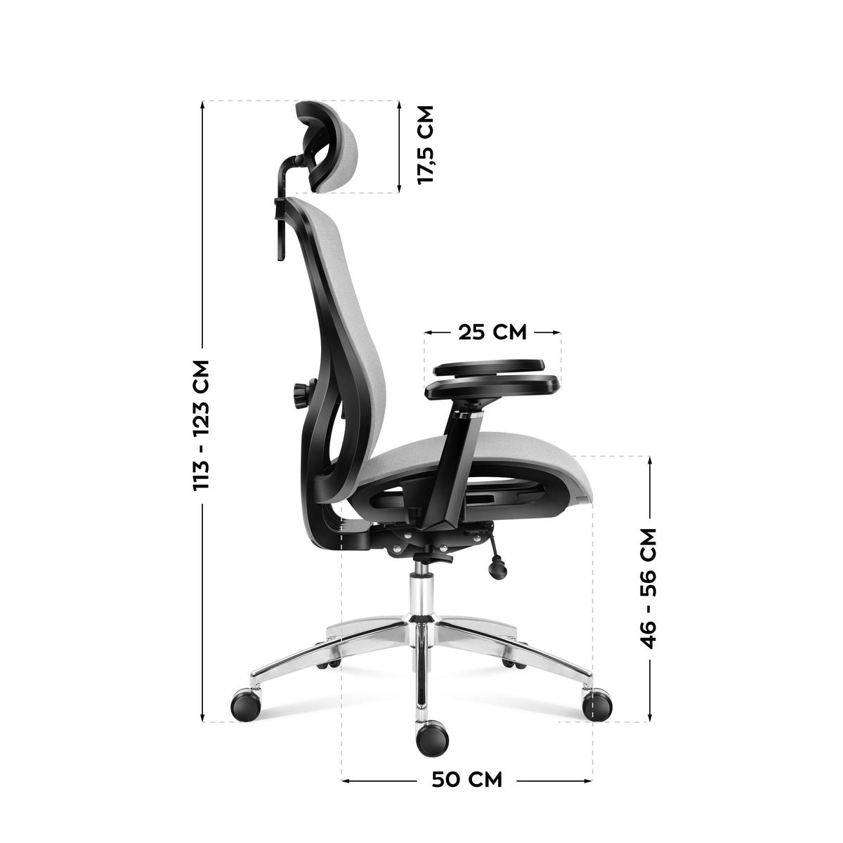 Mark Adler Expert 5.3 Grey Mesh Ergonomic Chair