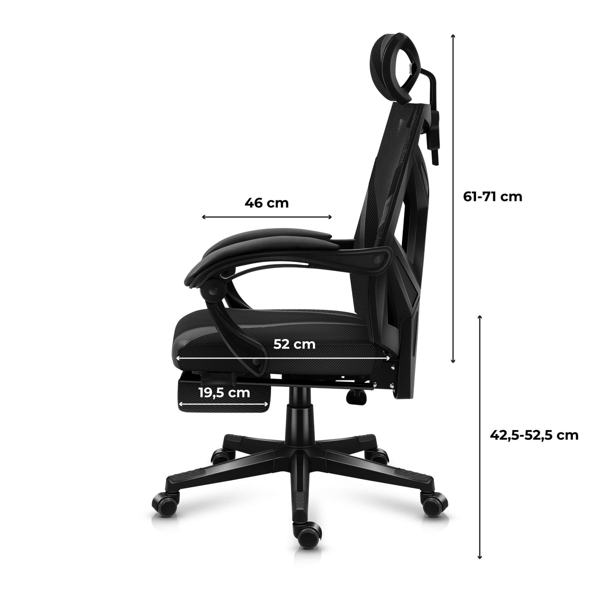 HUZARO COMBAT 5.0 Black Gaming Chair