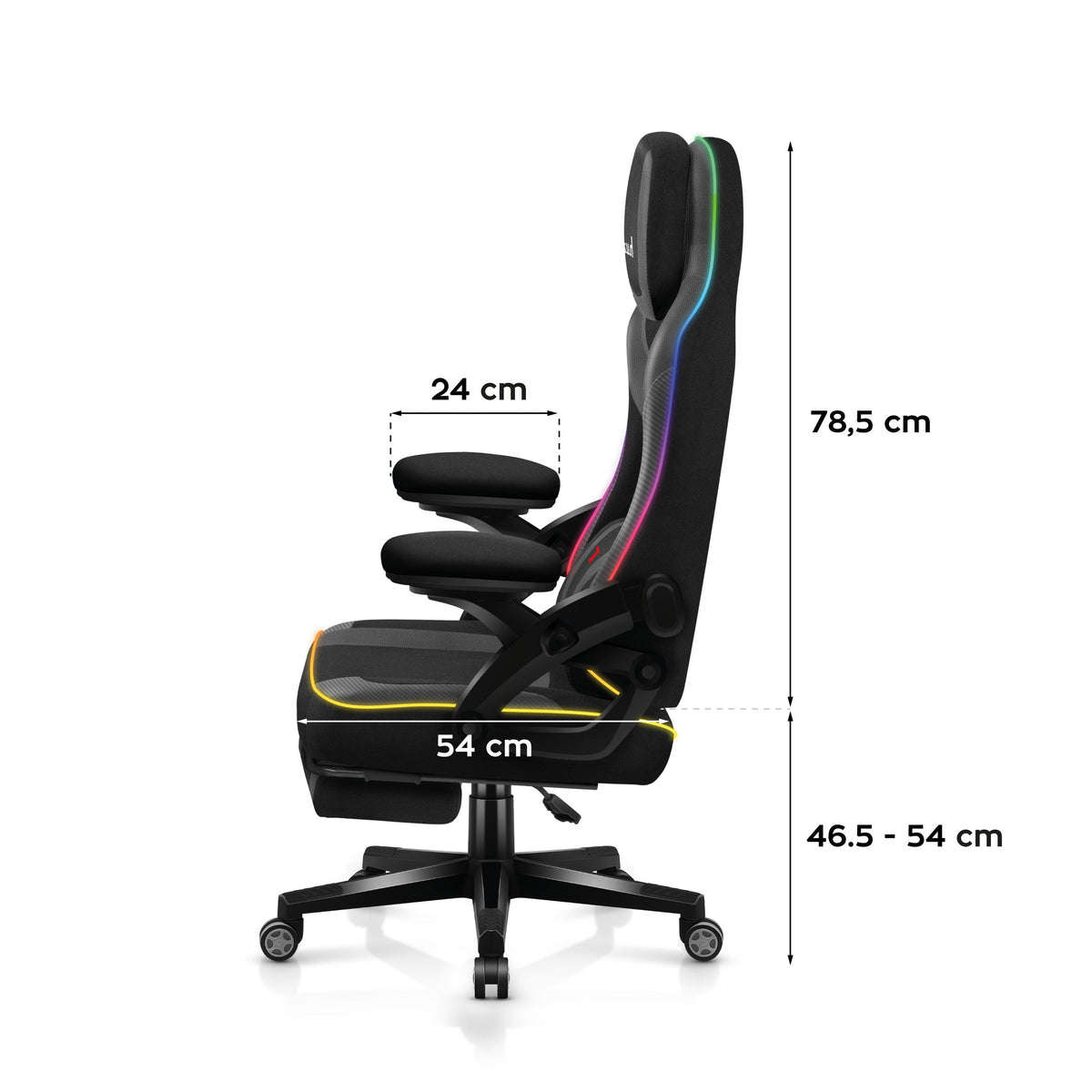 Huzaro Force 4.6 Black RGB Smart gaming chair
