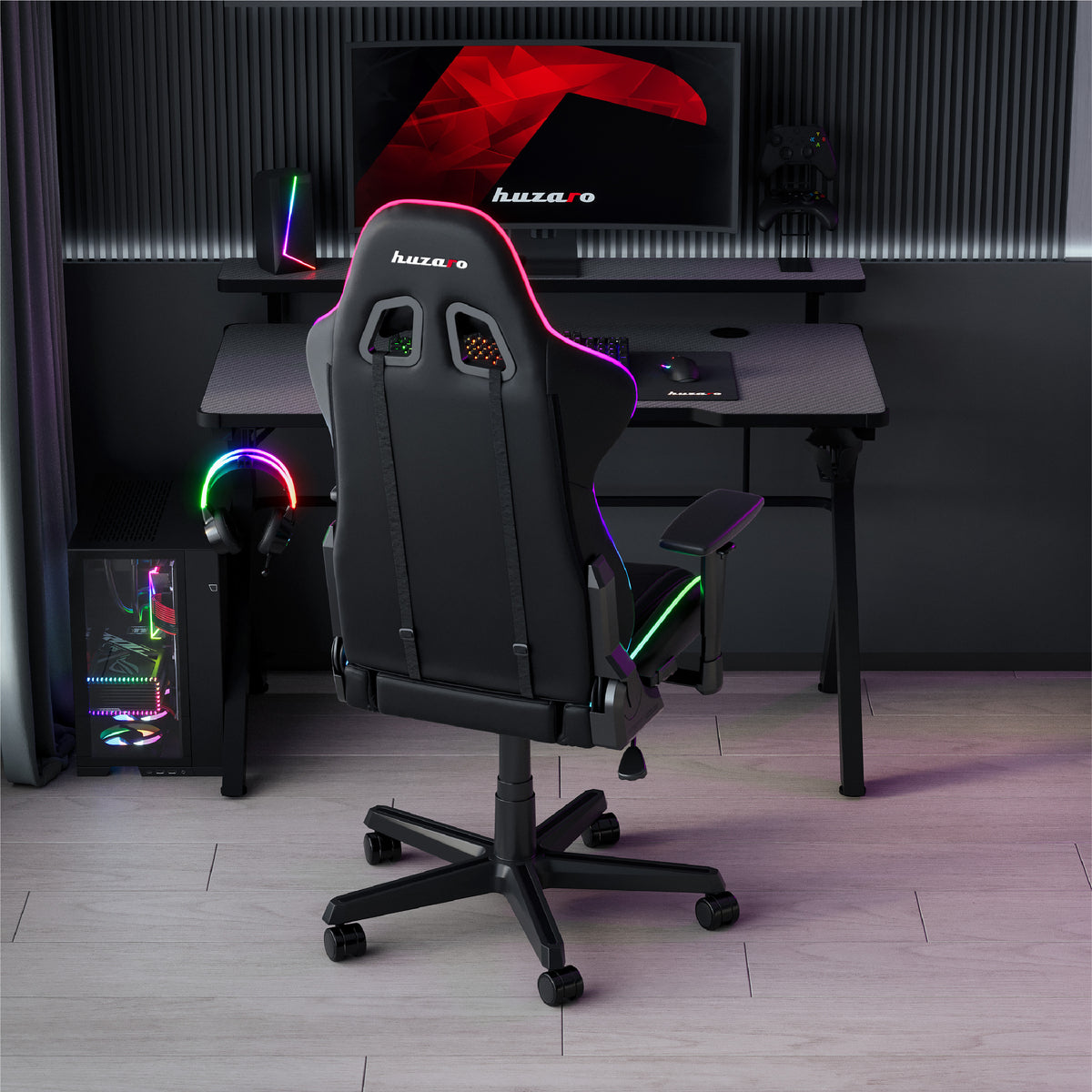 Huzaro Hero 5.0 RGB LED 120 cm Gaming Desk