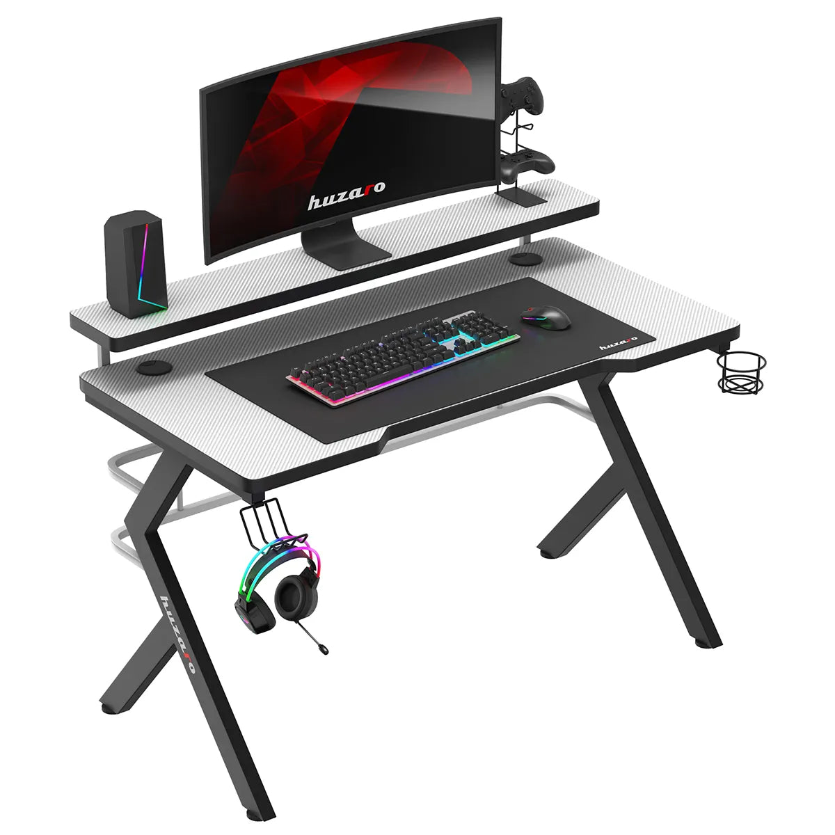 Huzaro Hero 5.0 White 120 cm Gaming Desk