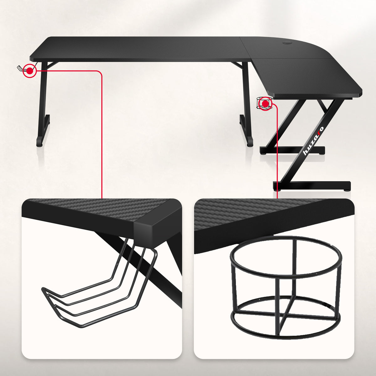 Huzaro Hero 7.0 154 cm Gaming Desk