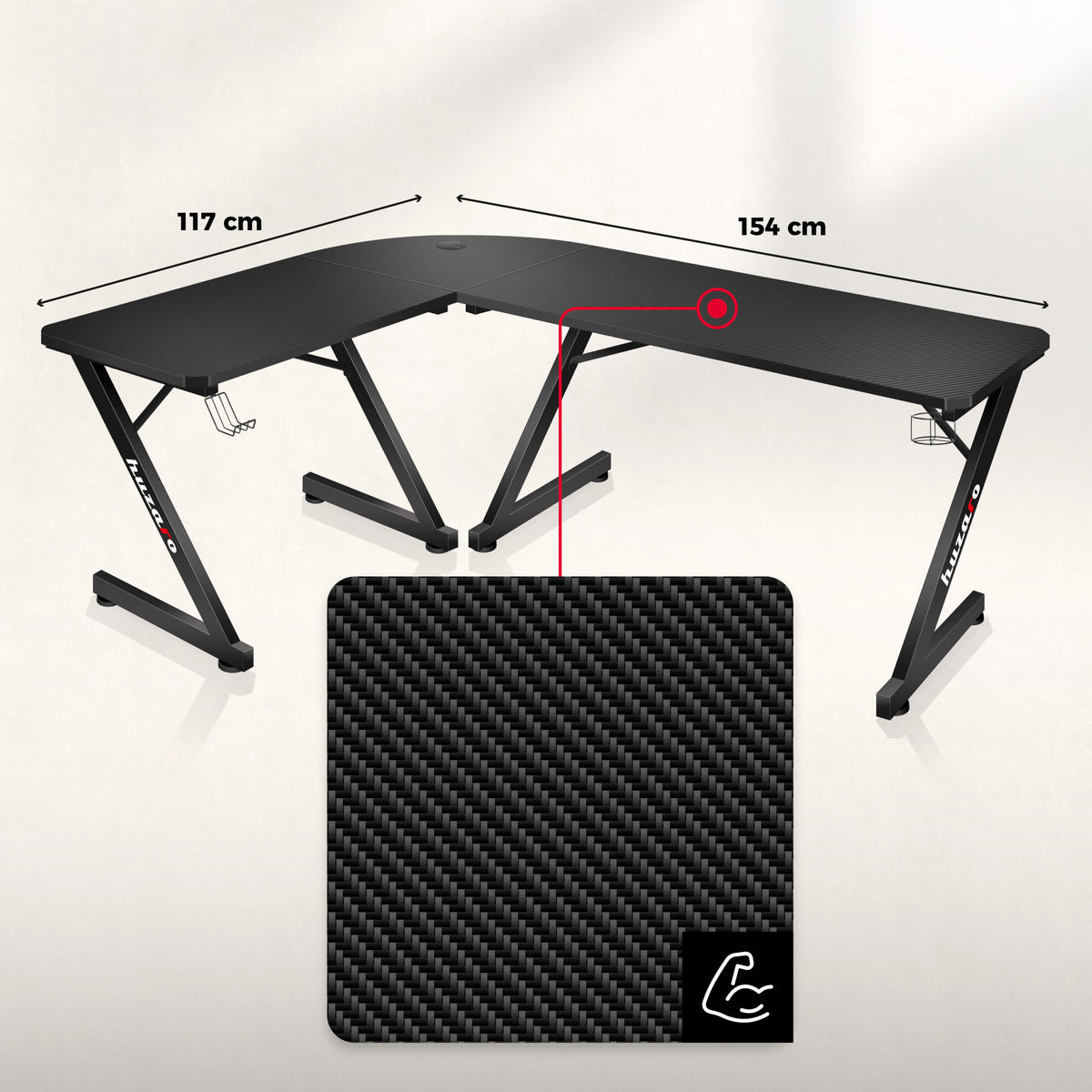 Huzaro Hero 7.0 154 cm Gaming Desk