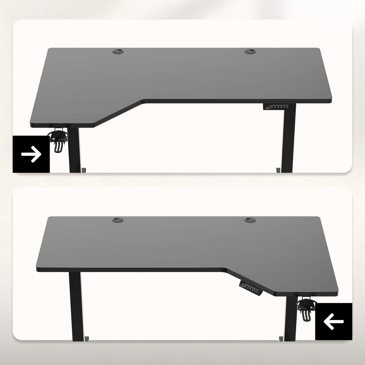 Modern electric corner desk