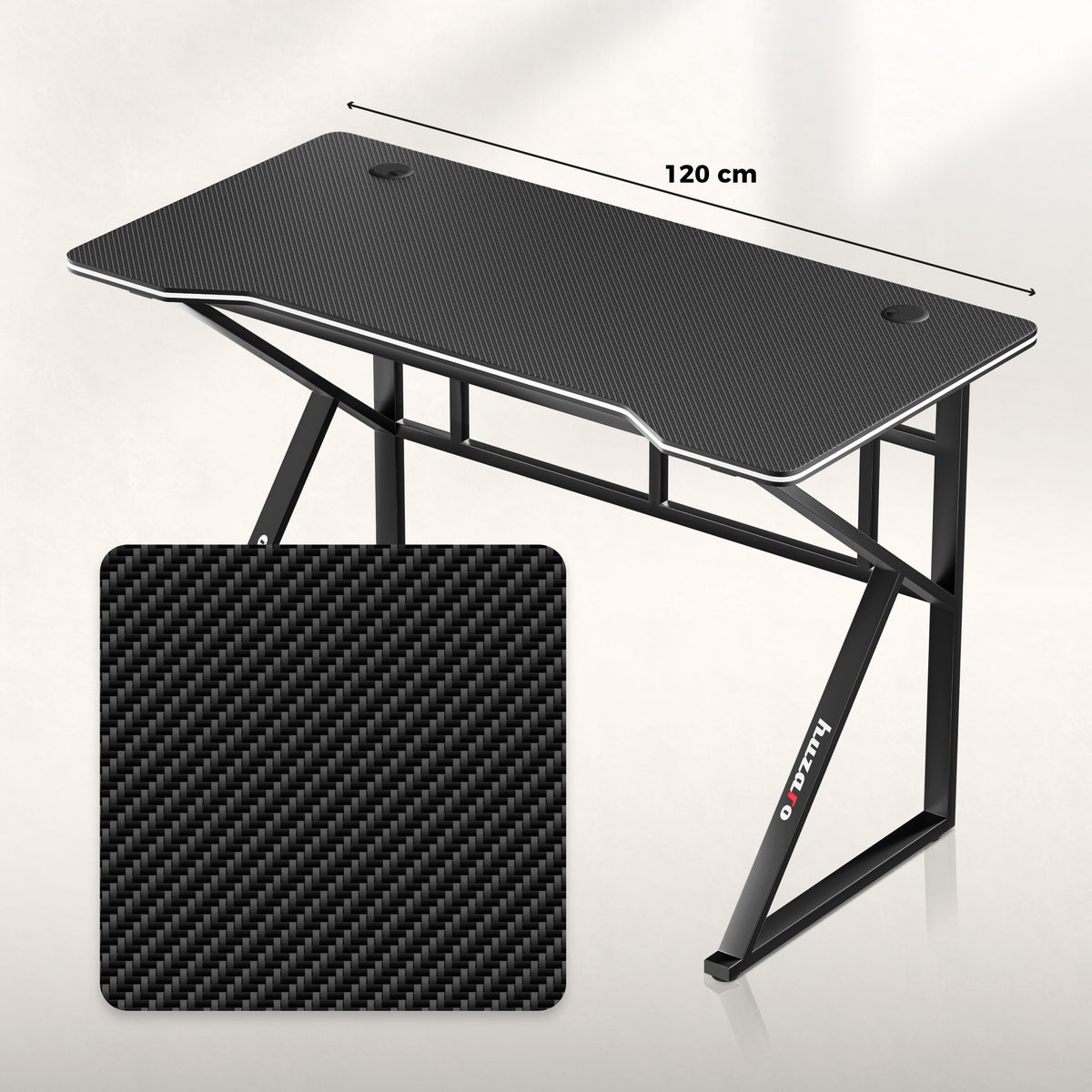 Huzaro Hero 1.6 Black 120 cm Gaming Desk