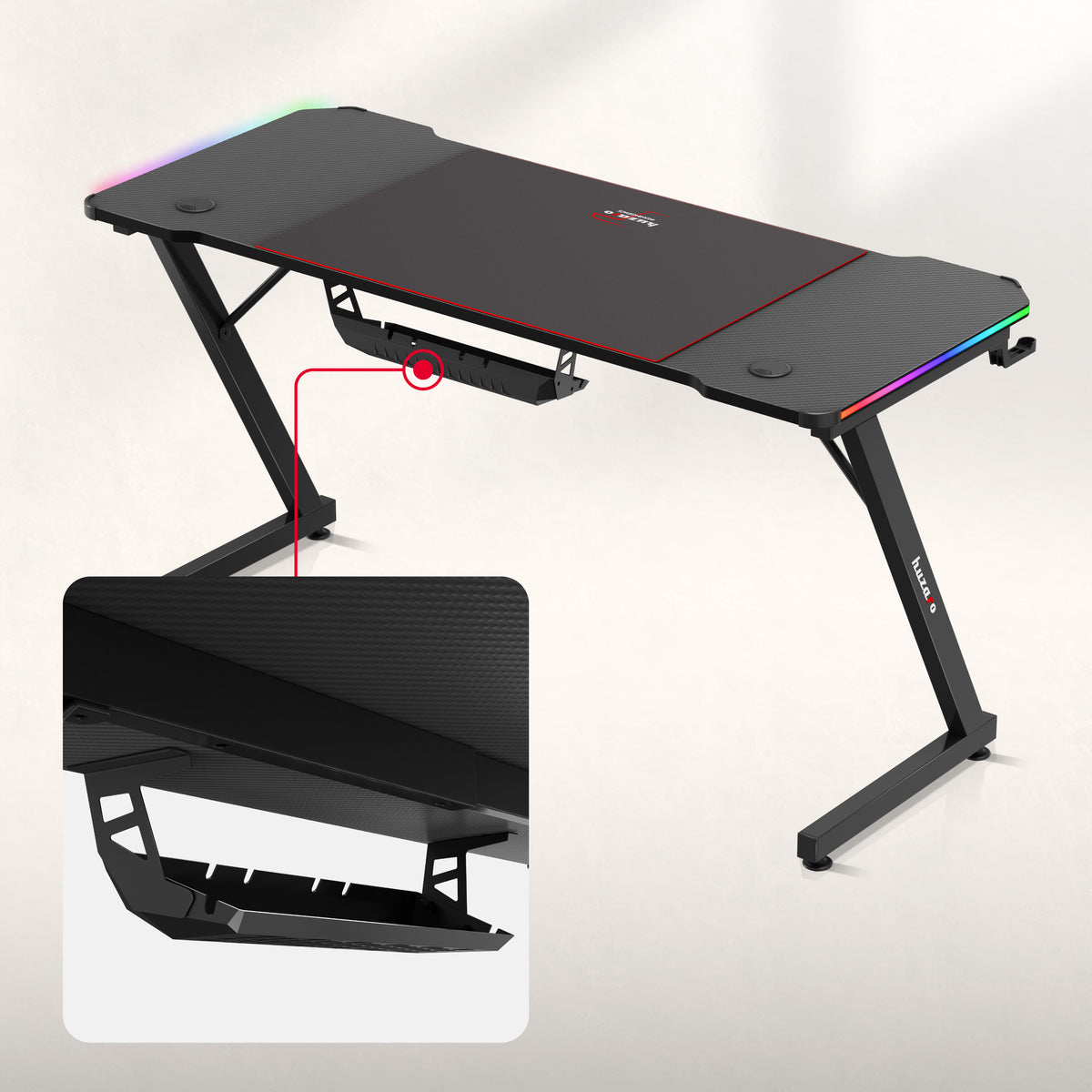 Huzaro Hero 3.3 RGB 140 cm Gaming Desk