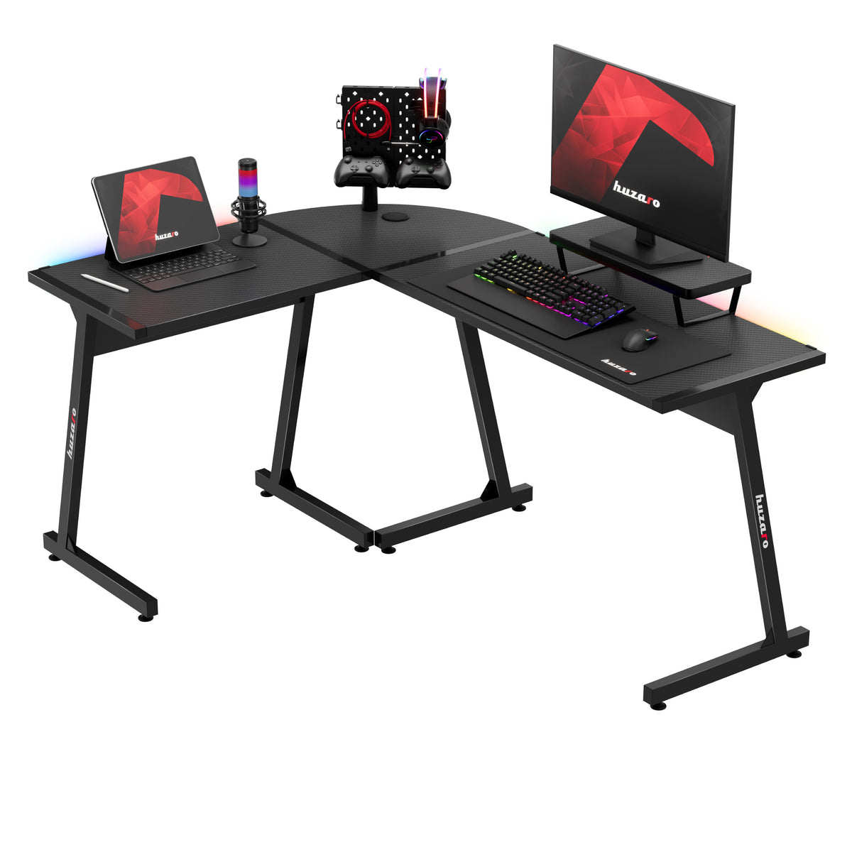 HUZARO HERO 6.0 Black RGB Smart 147 cm Gaming Desk
