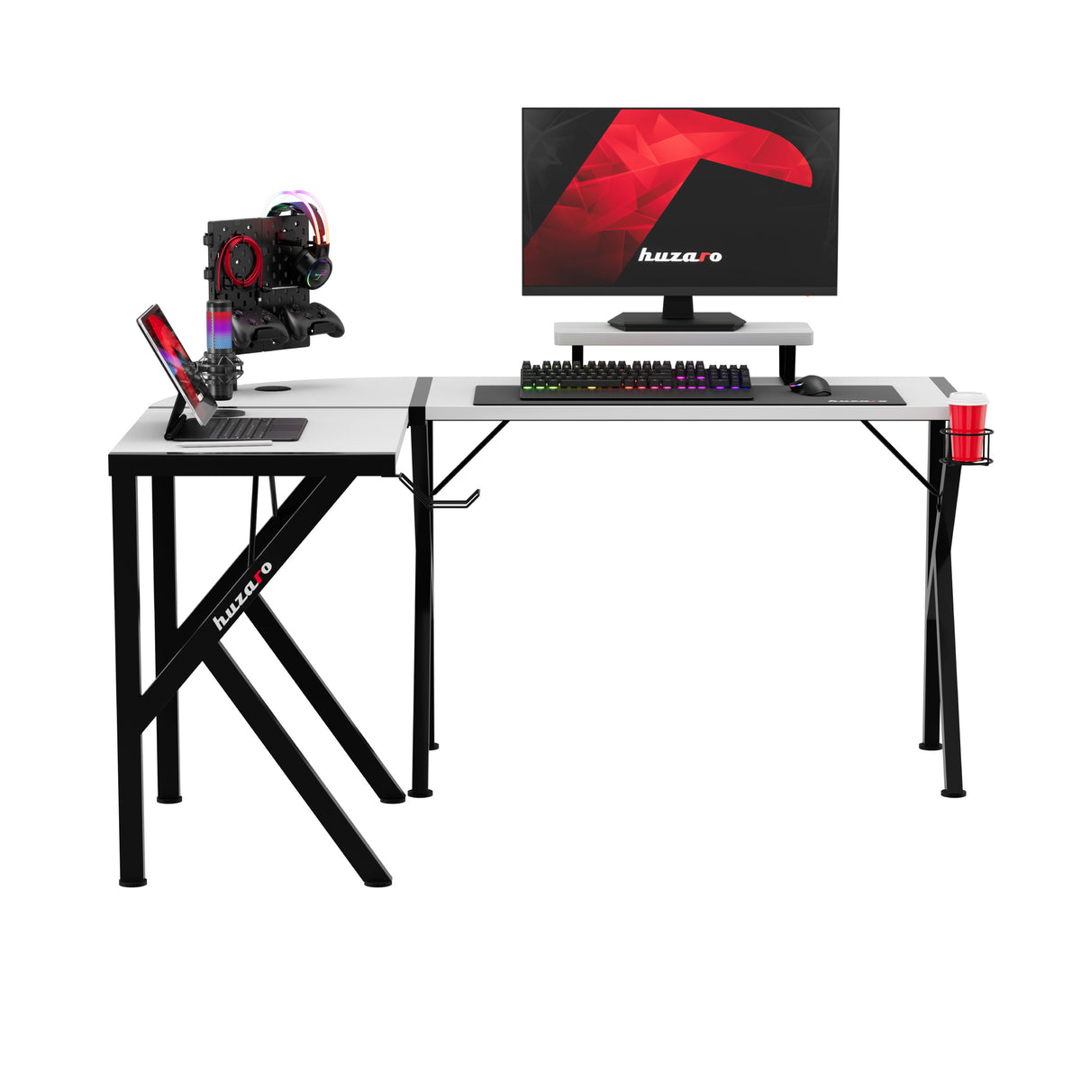 Huzaro Hero 6.3 White 154 cm Gaming Desk