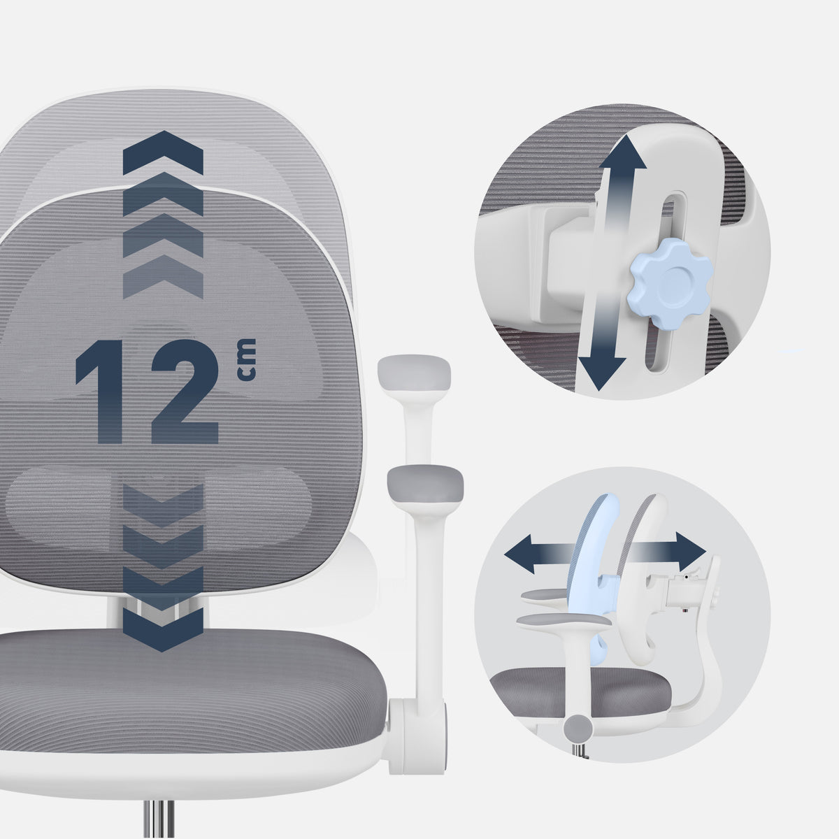 Mark Adler Junior 3.6 Grey – an ergonomic desk chair for children