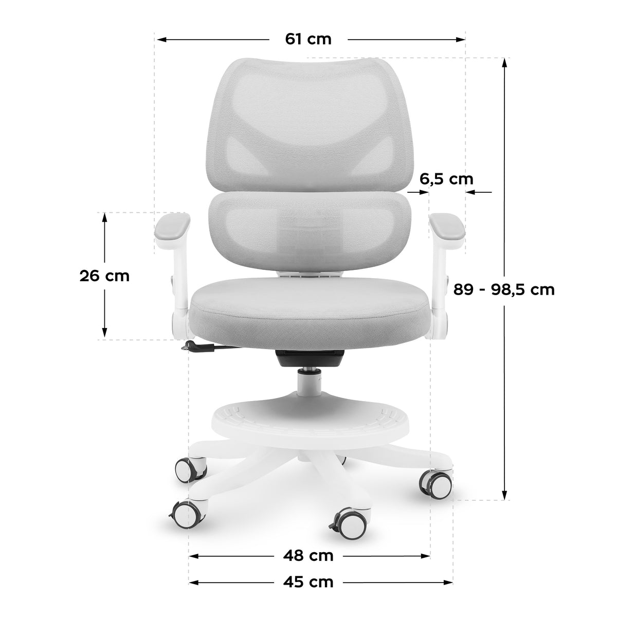 Mark Adler Junior 5.3 Grey children’s swivel chair