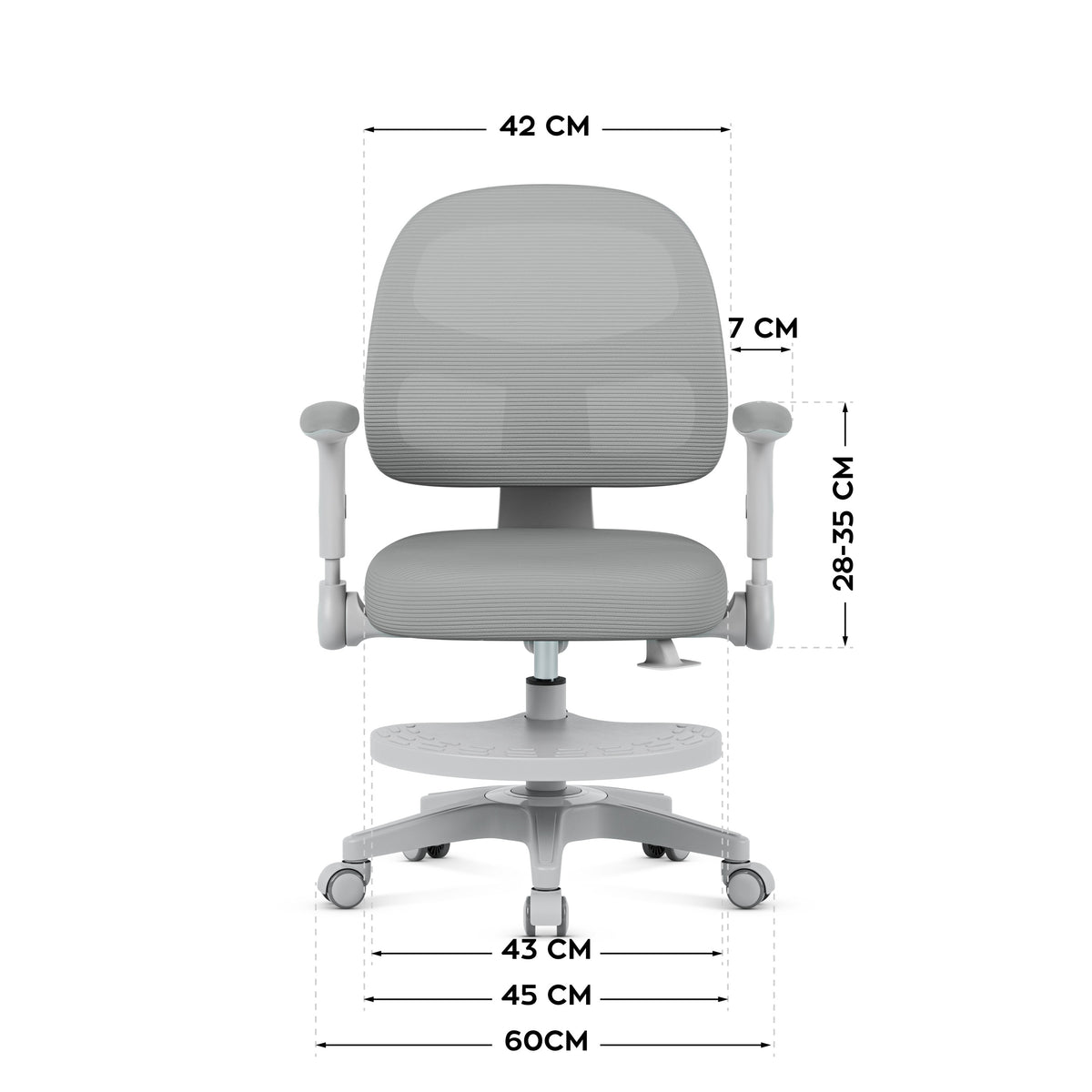 Mark Adler JUNIOR 5.0 Grey swivel chair