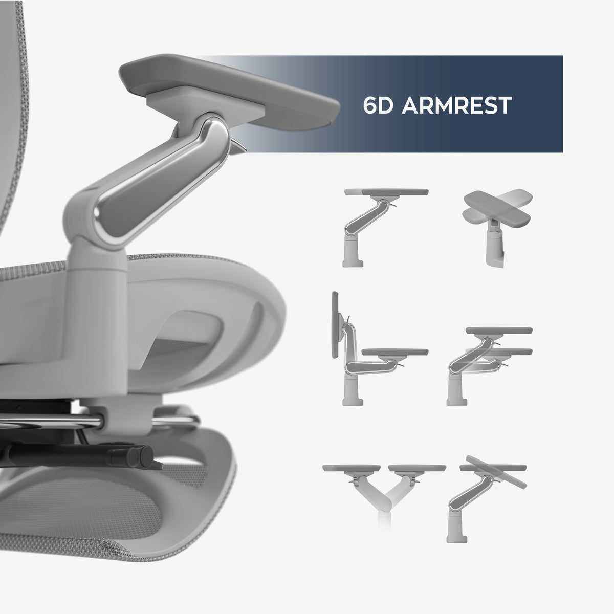 Mark Adler Leadpro 8.7 Grey Ergonomic Massage Armchair