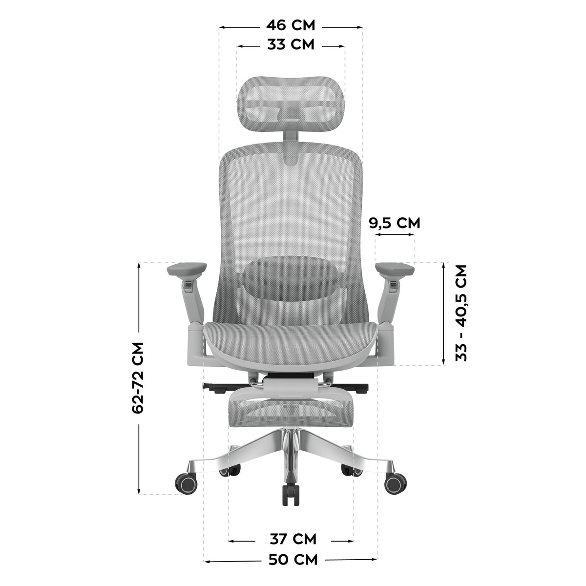 Mark Adler Leadpro 8.7 Grey Ergonomic Massage Armchair