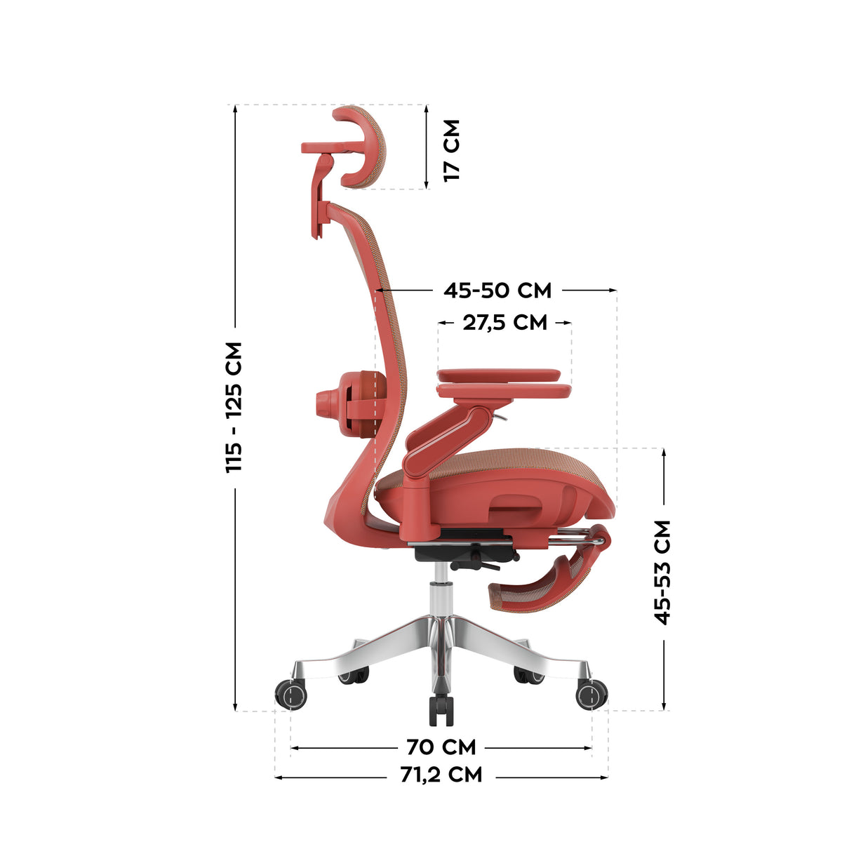 Mark Adler Leadpro 8.7 Red Ergonomic Massage Armchair