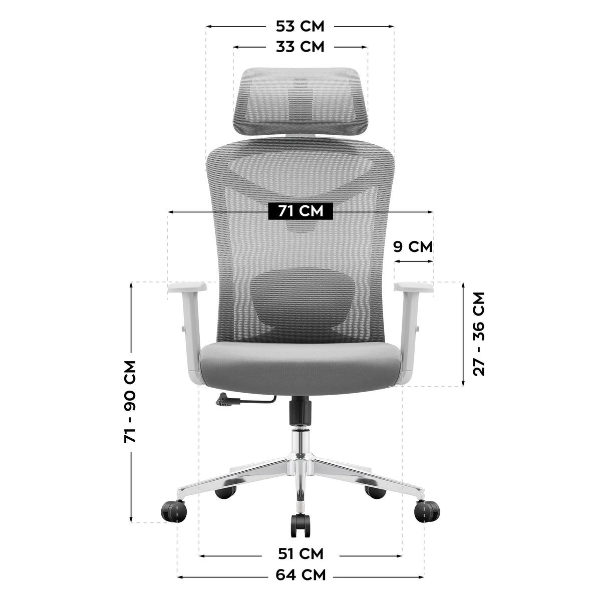 Mark Adler Manager 2.6 Grey Ergonomic Office Chair