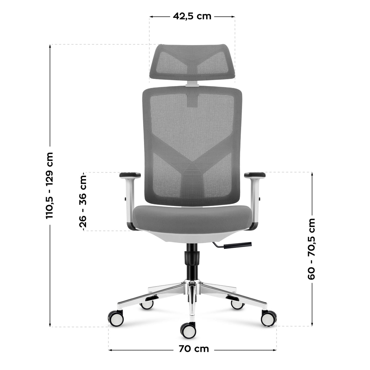 Mark Adler Manager 3.3 White Ergonomic Armchair