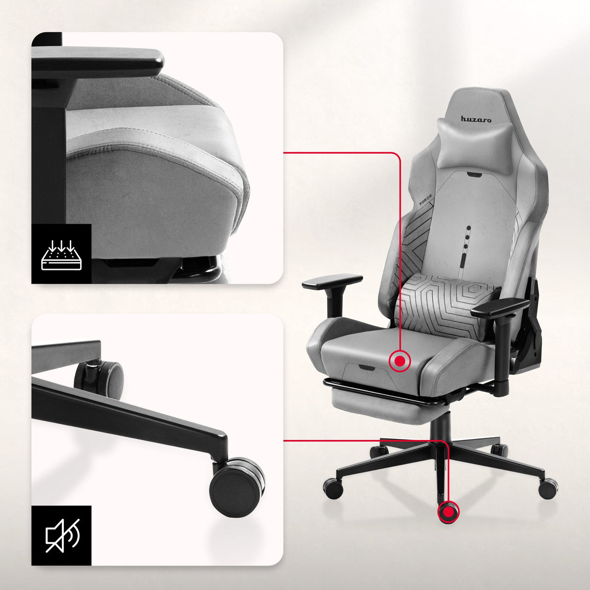 A moulded foam seat guarantees durability and comfort