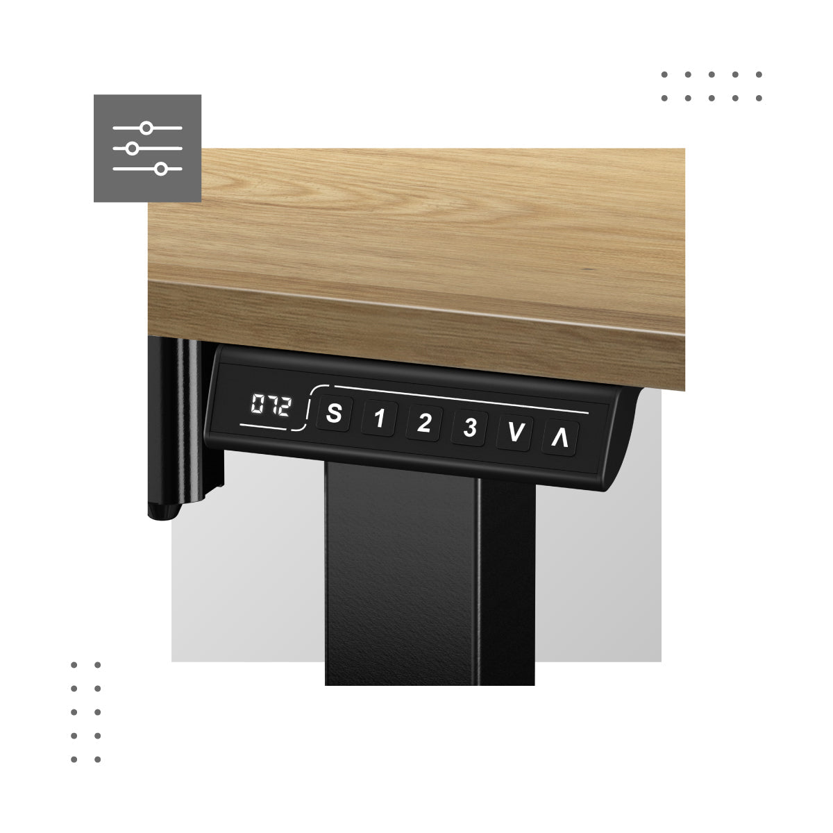 Handy control panel with settings memory