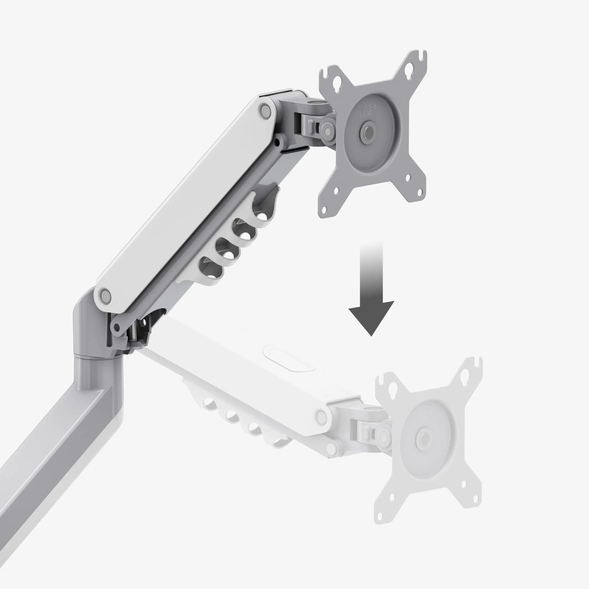 Wide range of vertical and horizontal adjustment