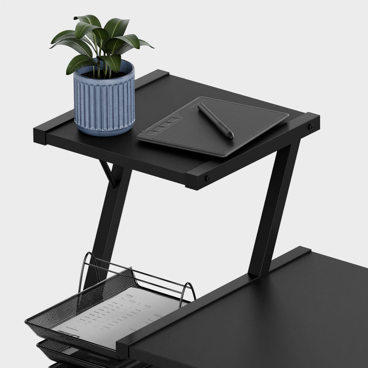 Option to fit shelves on the right or left-hand side