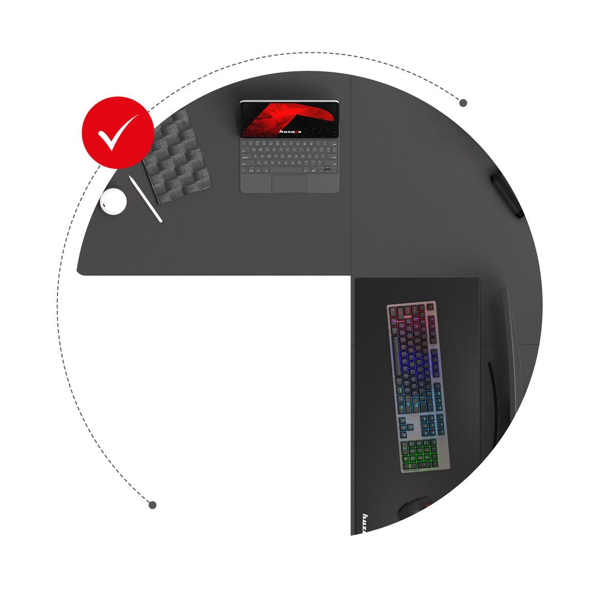 Ergonomic workstation layout