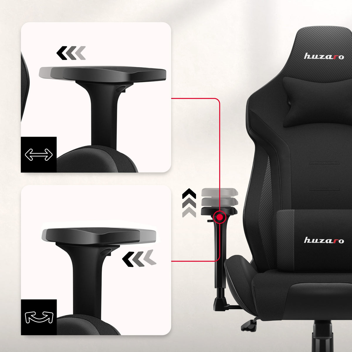 3D-adjustable armrests