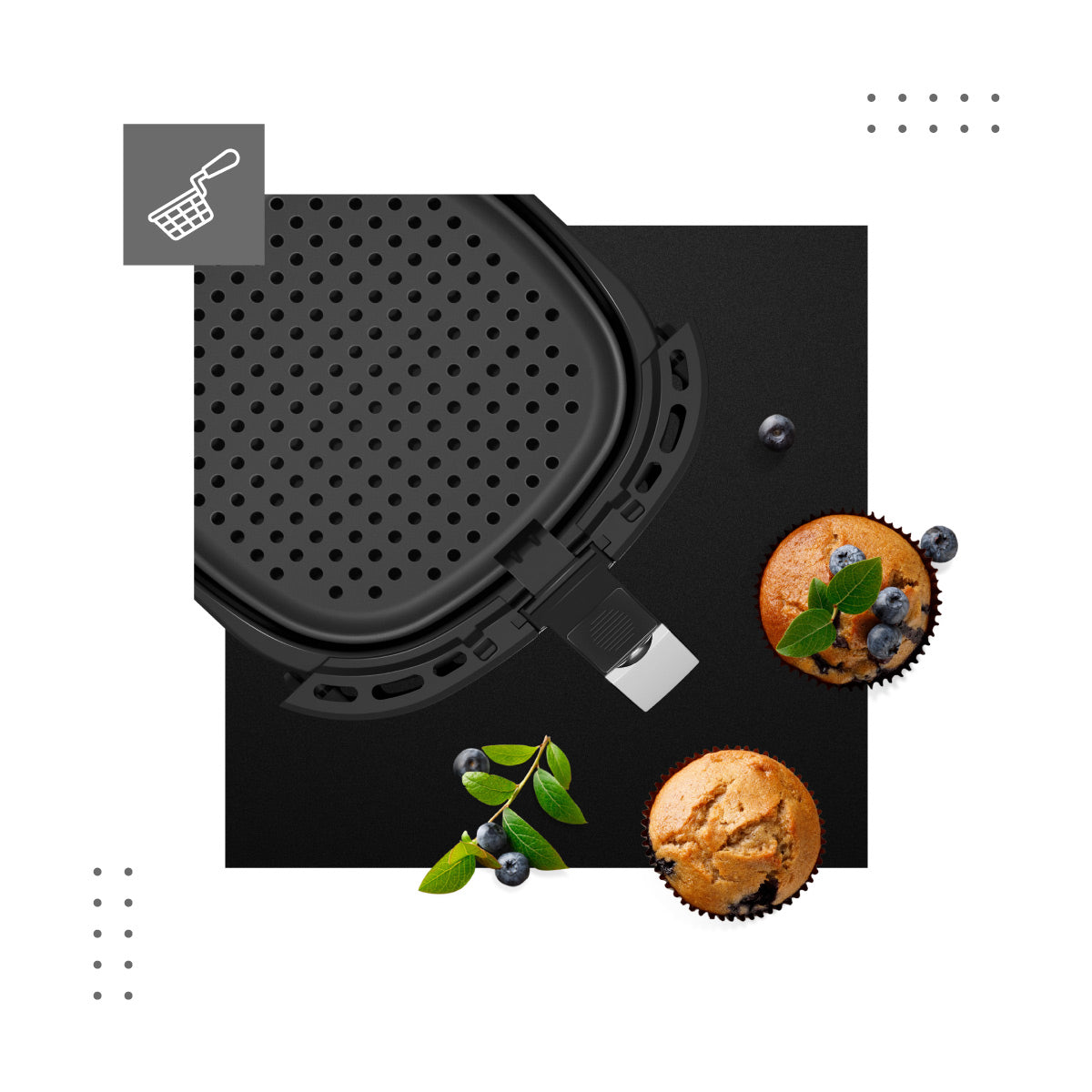 A practical basket with a Teflon coating