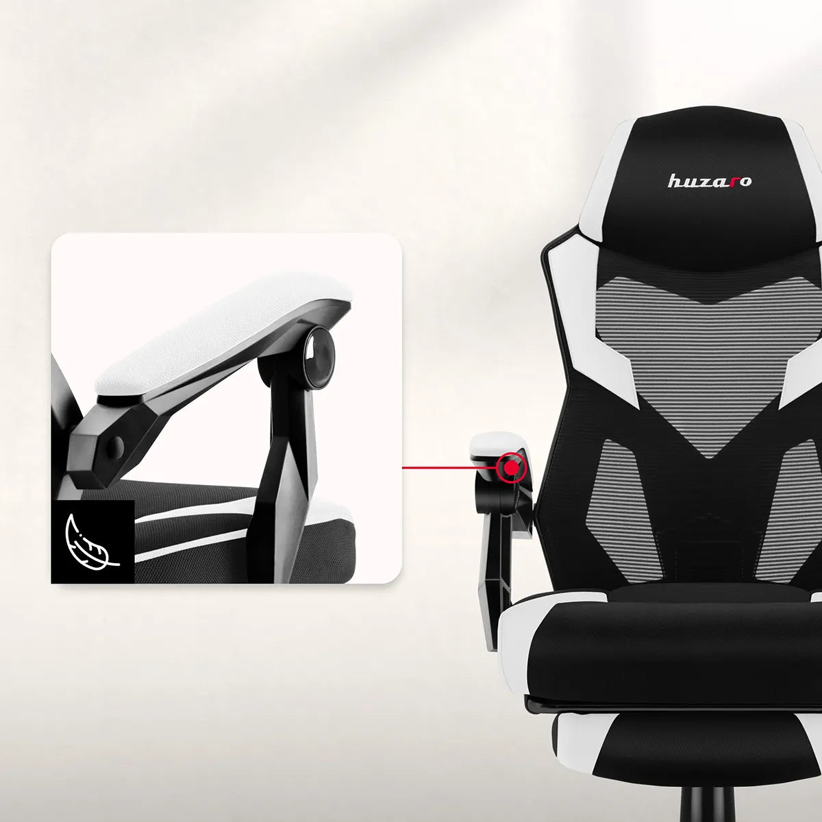 Ergonomic, soft armrests