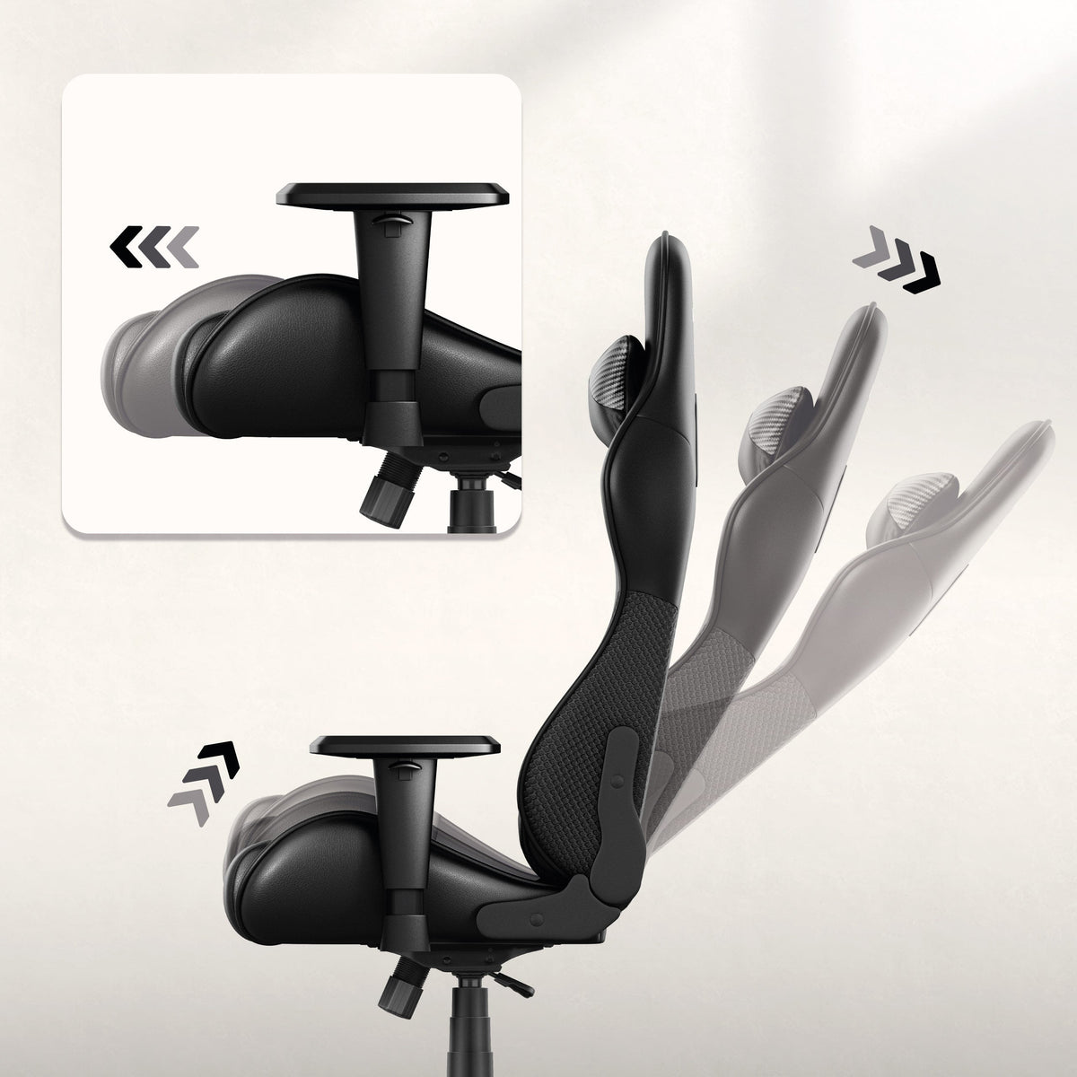 A gaming chair featuring SideRest technology
