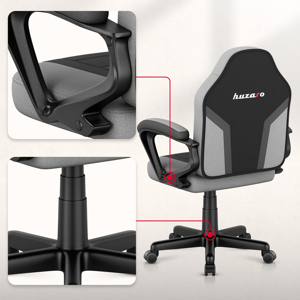 HUZARO RANGER 1.0 Grey Mesh Children’s Gaming Chair