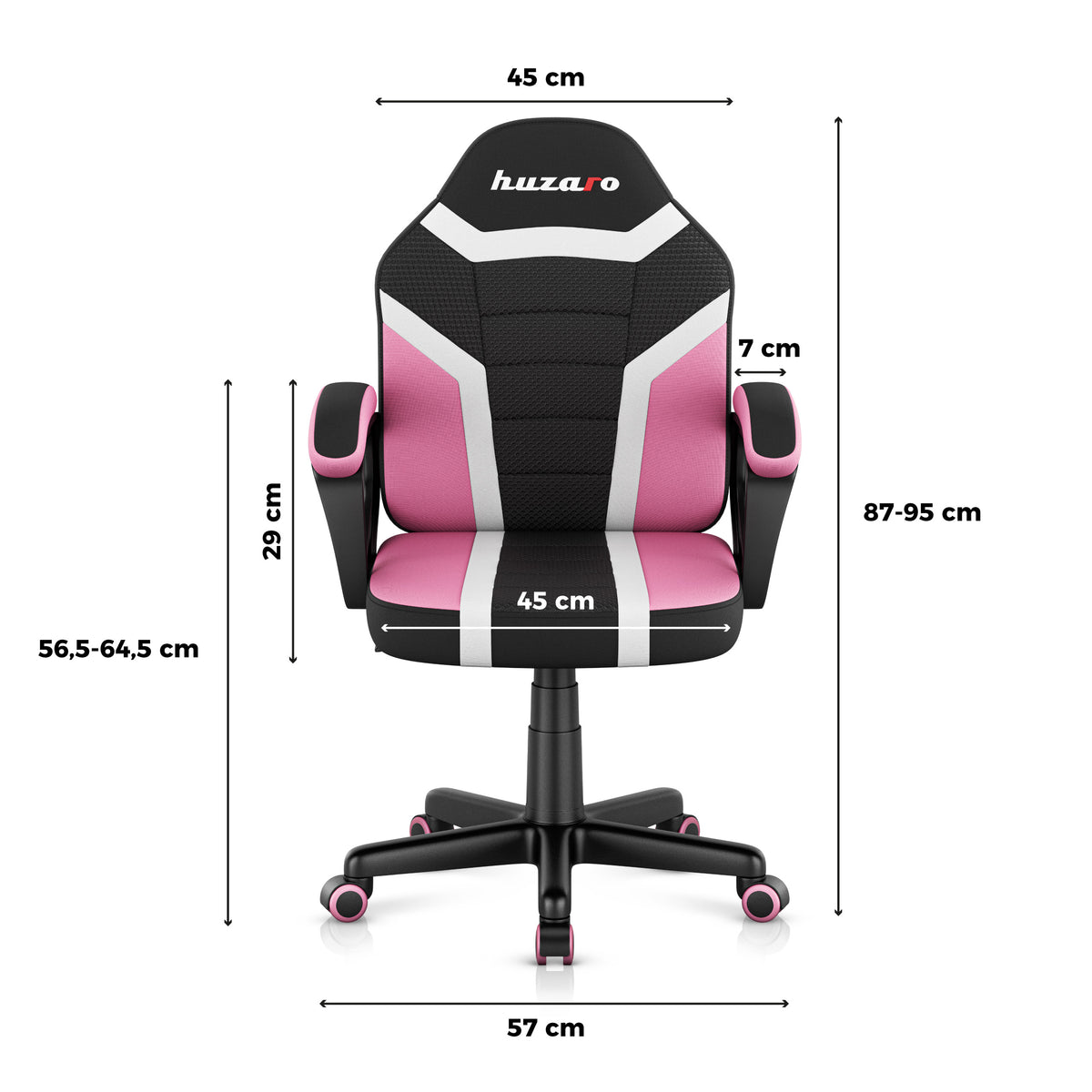 HUZARO RANGER 1.0 Pink Mesh Children’s Gaming Chair – OUTLET