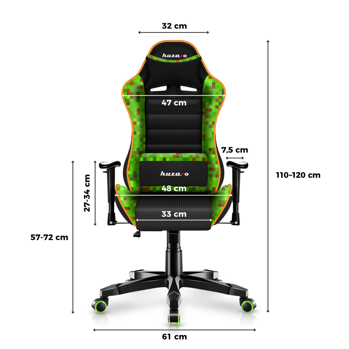 HUZARO RANGER 6.0 Pixel Mesh Children’s Gaming Chair