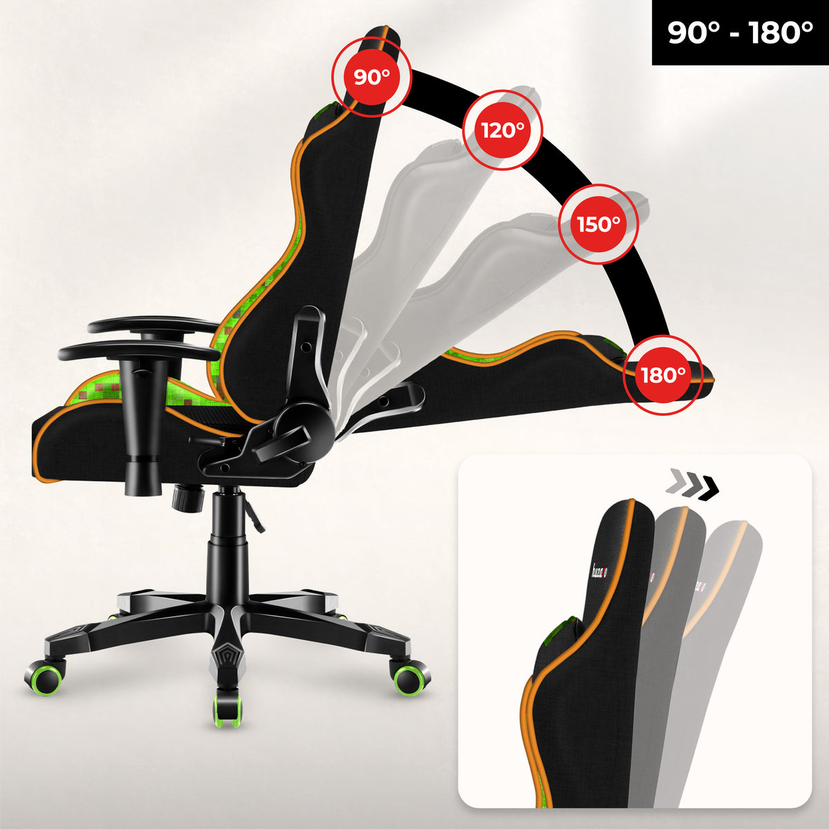 HUZARO RANGER 6.0 Pixel Mesh Children’s Gaming Chair