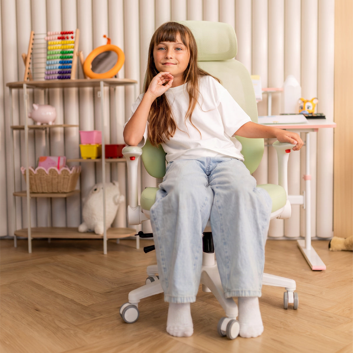 Mark Adler Junior 6.3 Green Ergonomic Children's Armchair