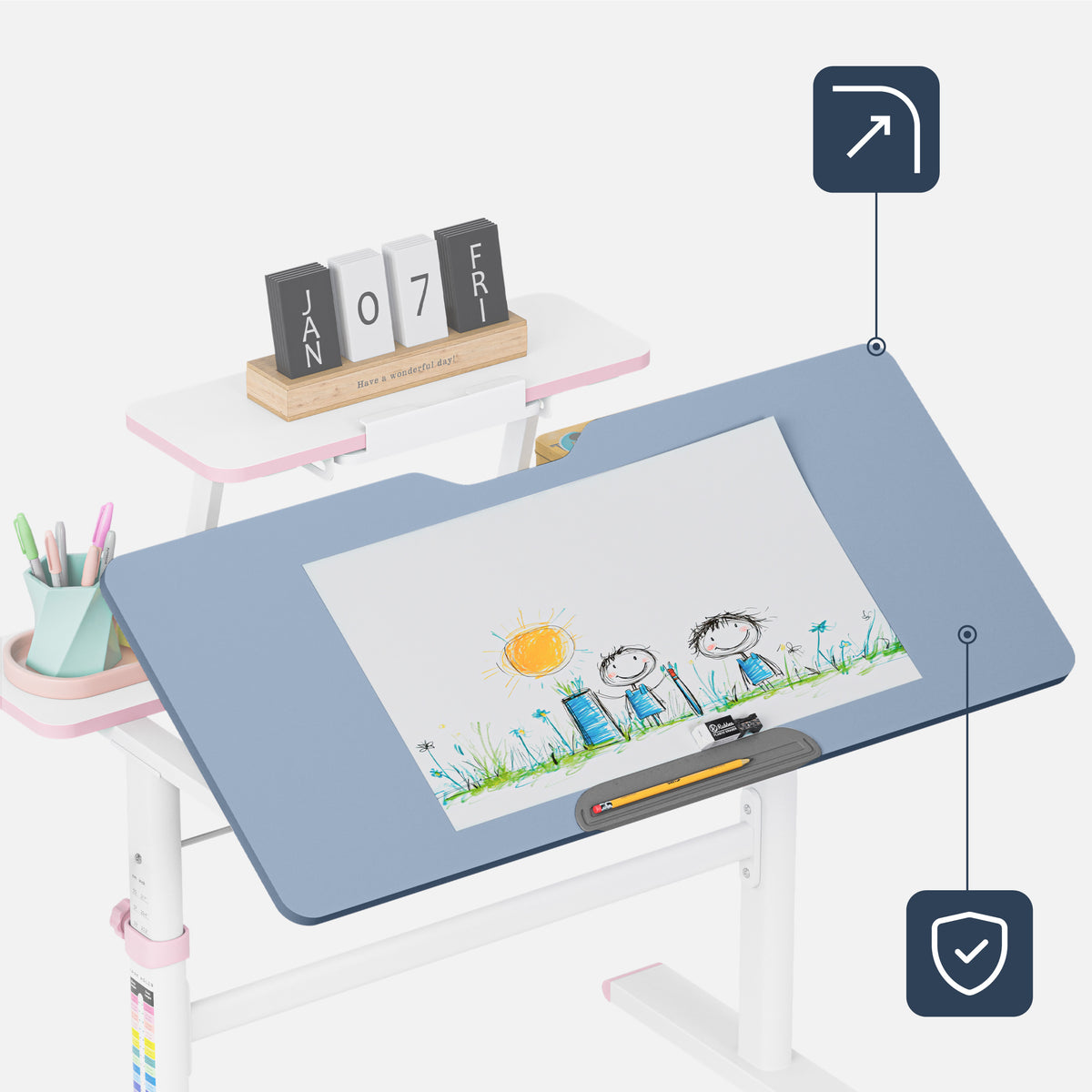 Mark Adler Study 3.7 Pink 90 cm adjustable children’s desk