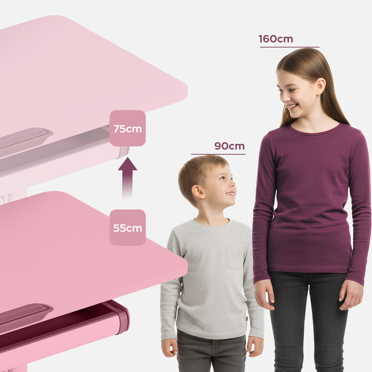Mark Adler Study 5.0 Pink 90 cm Ergonomic Children’s Desk
