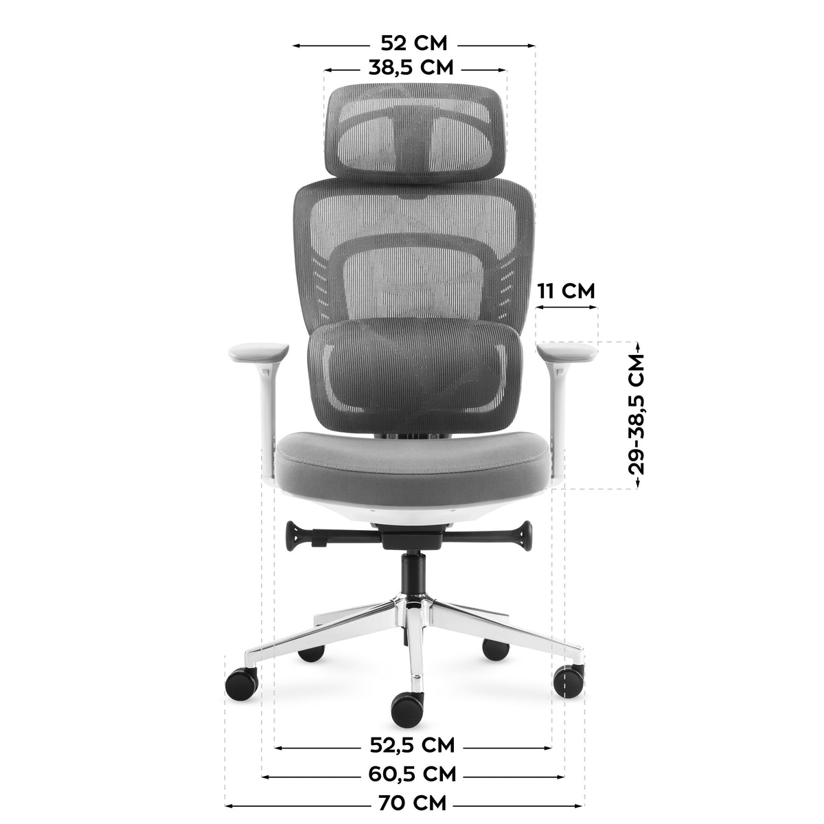 Mark Adler Visioner 6.1 Grey massage office chair