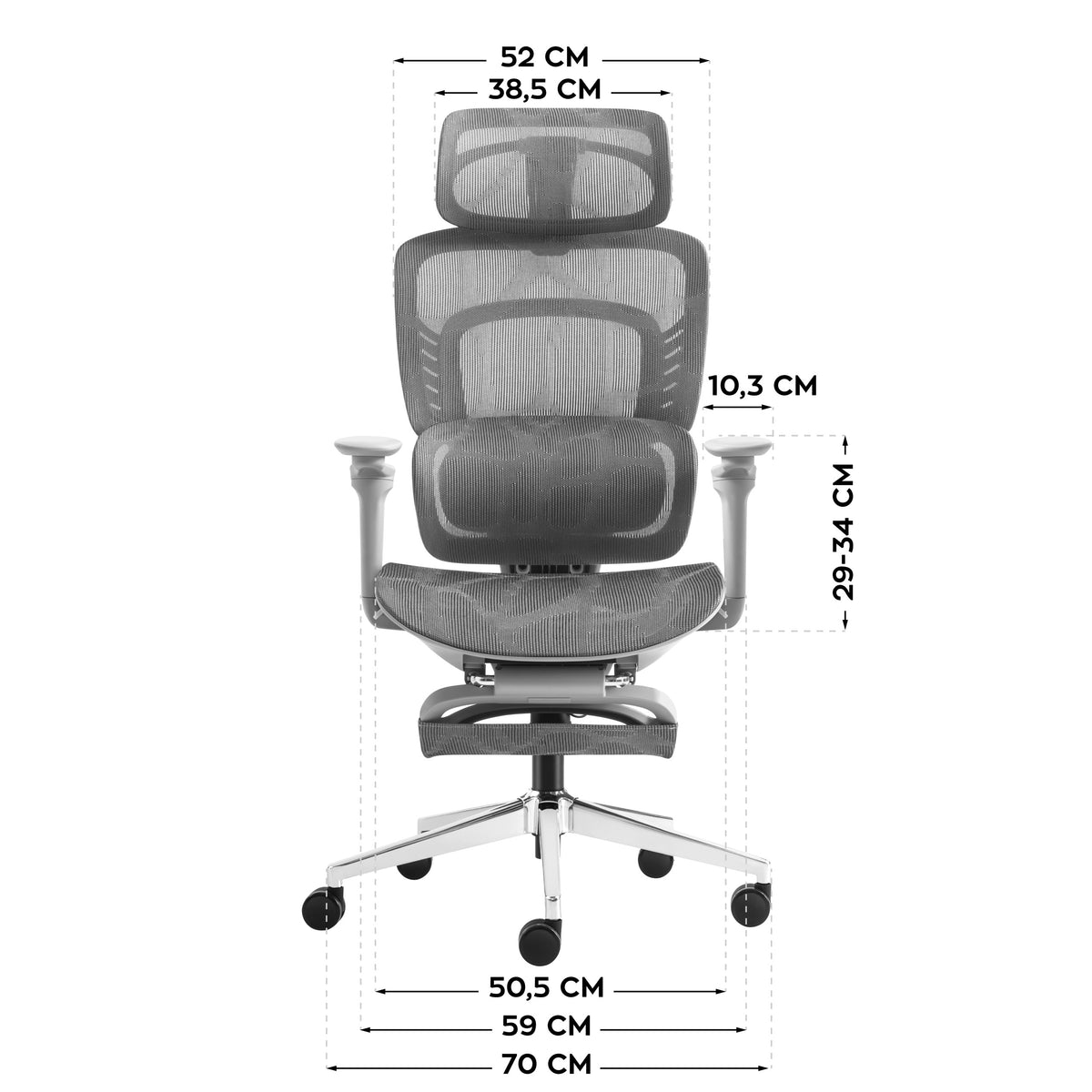 Mark Adler Visioner 8.3 Grey massage office chair