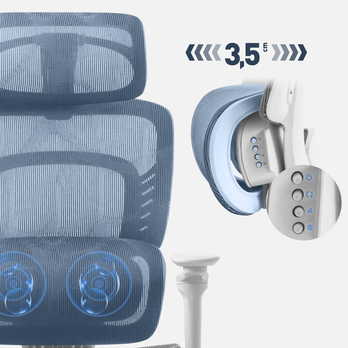 Mark Adler Visioner 8.3 Grey massage office chair
